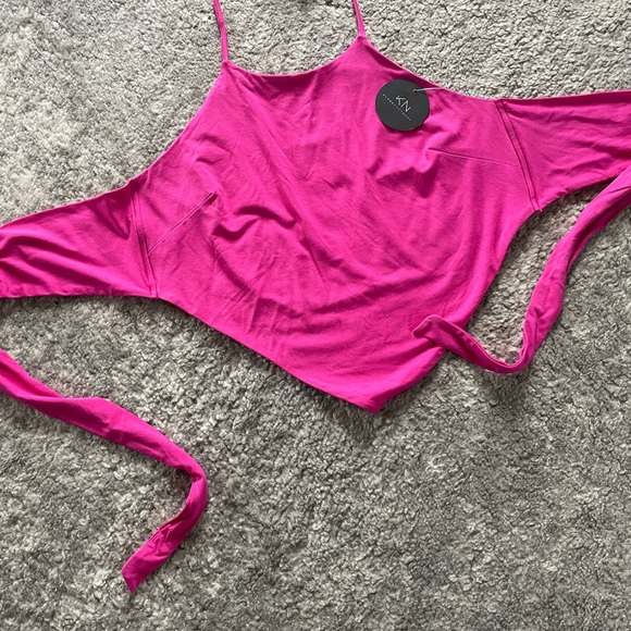 Bandana classy network pink crop top - Picture 5 of 7